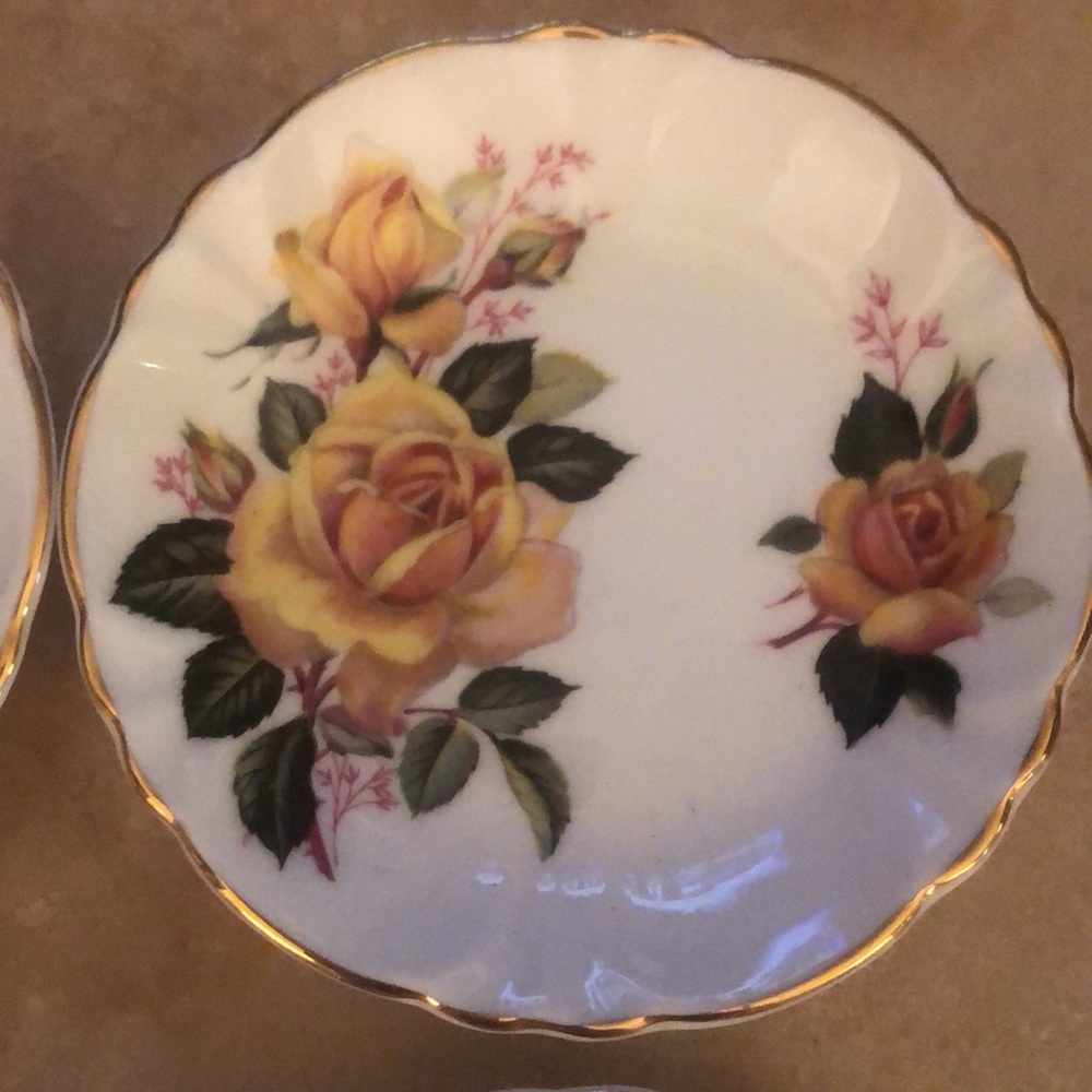 SET OF 4 FLORAL DISHES • PRINCESS HOUSE EXCLUSIVE • HAMMERSLEY FINE BONE CHINA - Picture 3 of 8